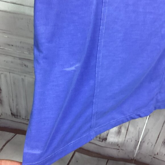Athleta Top Blue Cropped 3/4 Sleeves Cool Fabric S - Picture 4 of 8